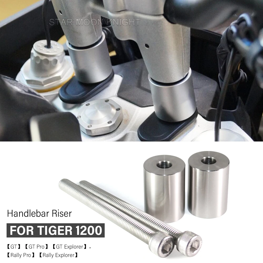 

For Tiger1200 Tiger 1200 GT Pro Explorer Rally 2022 - Handlebar Riser Clamp Handle Bar Increased Height Adjustment Mount Adapter