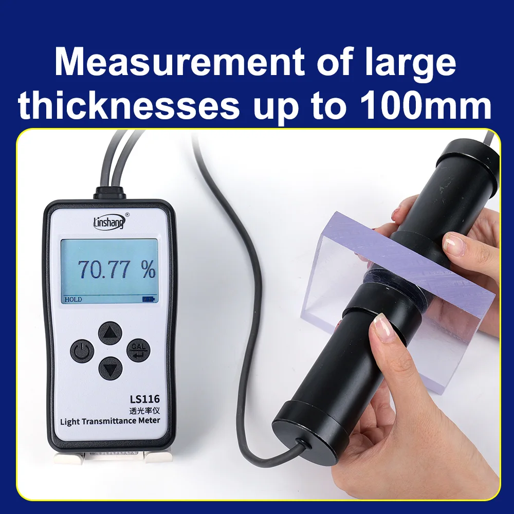 Visible Light Transmittance Meter Polycarbonate Laminated Glass Range: 0.001%-99.8% Parallel Light Path High Precision LS116