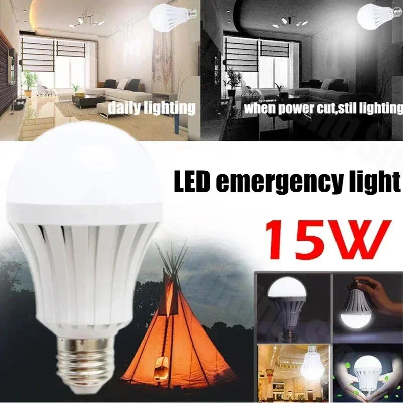 LED Rechargeable Light Bulb 5w 7w 9w 1 15w 1200mAh 85-265V Emergency Bulb for Home Power Failure Camping Tent Porch Garden Lamp