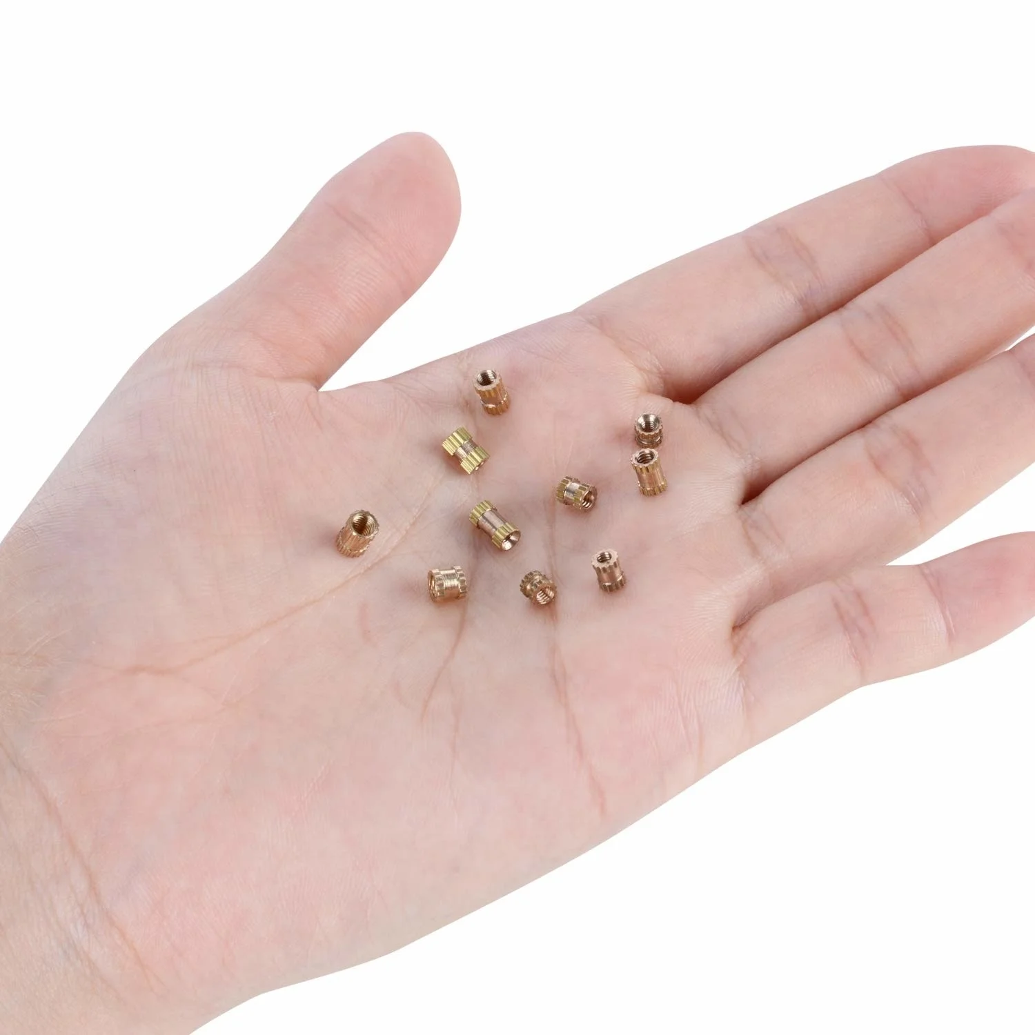 Description Picture 4 of item200/500Pcs M2*L-3.5 M2.5*L-3.5 M3*L-4.2(OD) Injection Nut Copper Insert Knurled Nuts Knurling Kit For Electrical