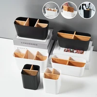 Bamboo Electric Toothbrush Holder Razor Makeup Brush Storage Box Toothpaste Toothbrush Stand Bathroom Bedroom Desktop Organizer 1