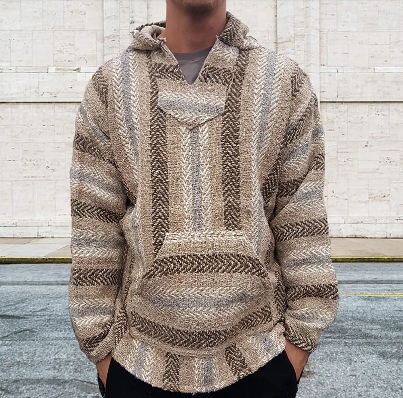 Loose Crew Neck Long Sleeve Ethnic Fashion Regular Jacket
