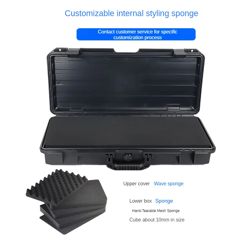 Portable Hard Toolbox Plastic Case Camera Photography Sights Equipment Safety Box Instrument Large Sturdy Storage Box With Foam 2