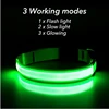 USB Rechargeable Luminous Collar Adjustable Led Glowing Dog Collar for Large Small Dogs Cat Night Light Collar Pet Safety Harnes 2