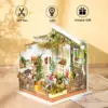 Robotime DIY 3D Puzzle Set DIY Miniature Dollhouse Miller's Garden Model Building Kit Home Decor Gifts for Women Adult 3
