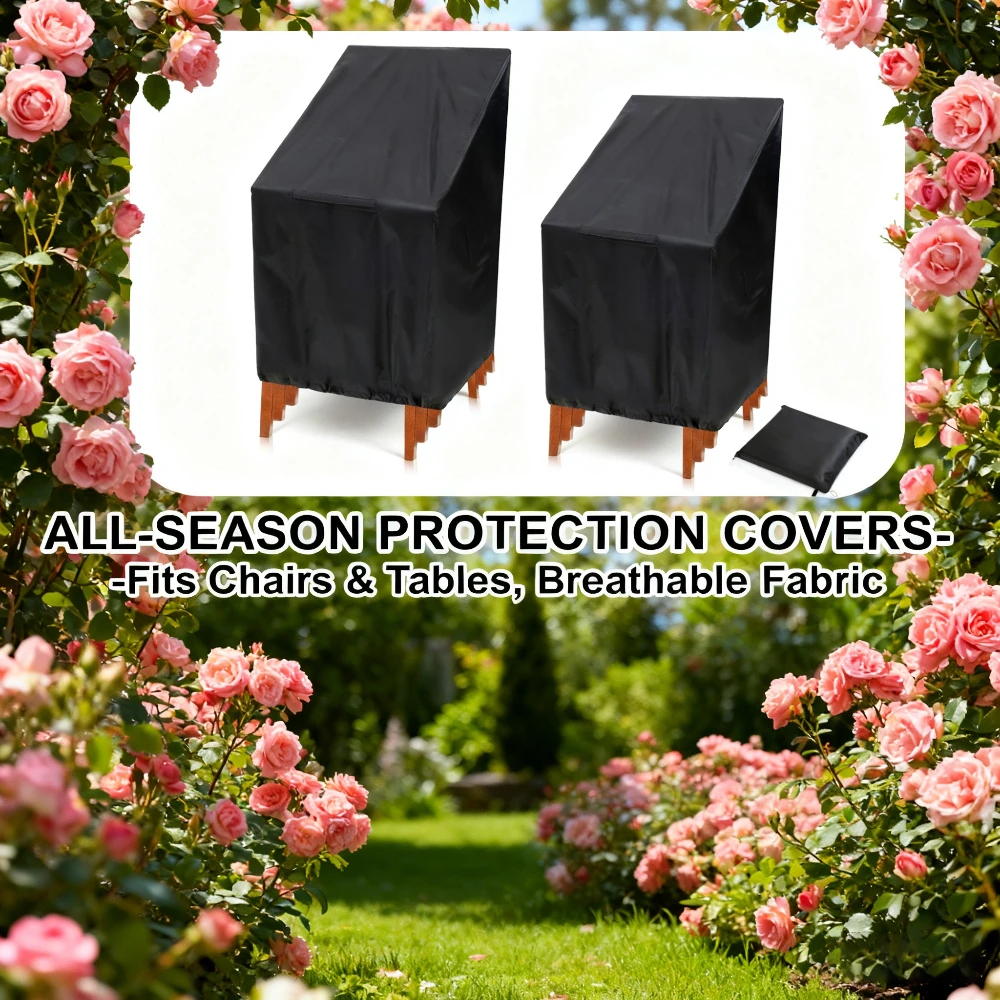 Waterproof Stackable High-Back Dining Chair Protectors