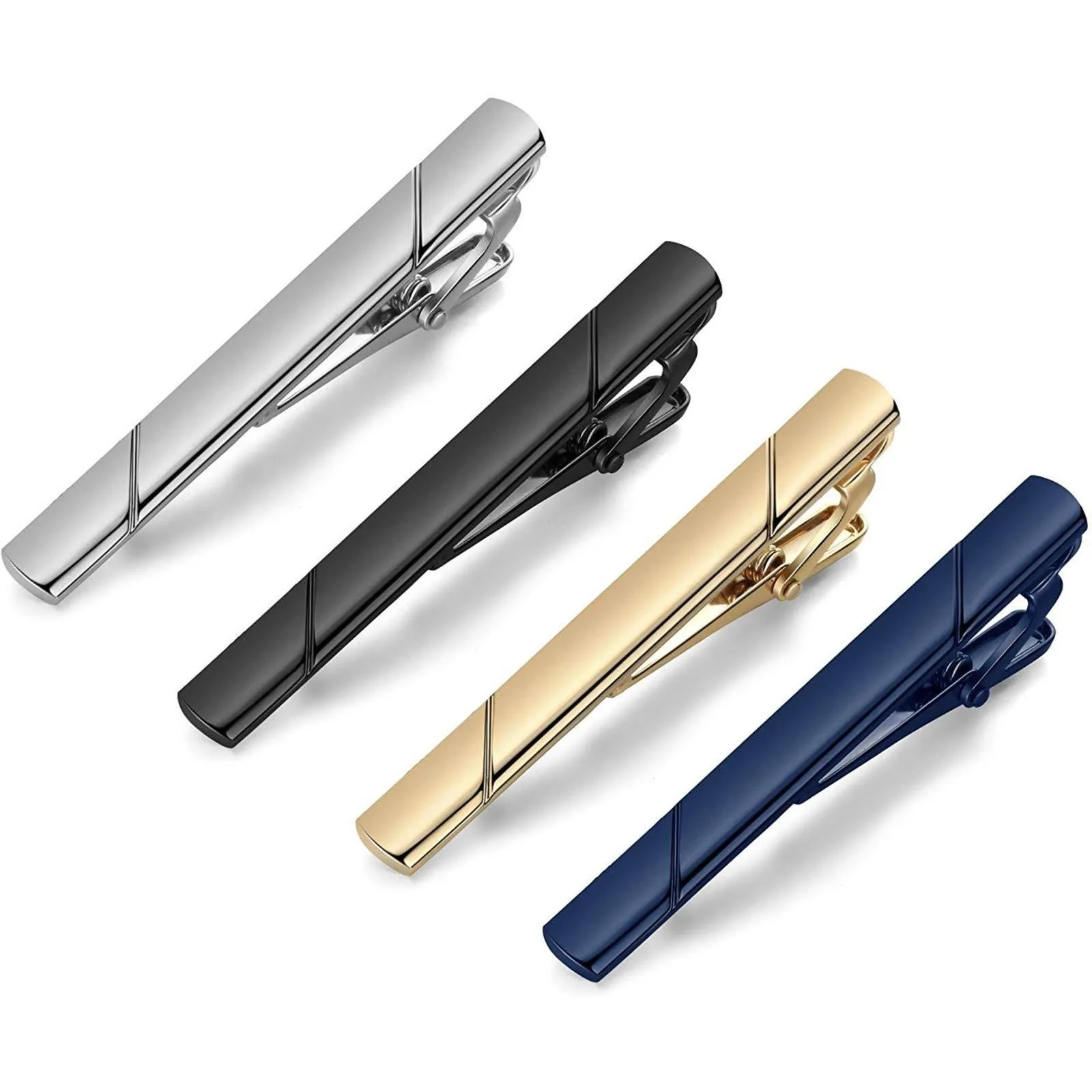 Tie Clip 5.8x0.6cm Tie Clips for Men's Tie Clip Firm Man Kit Simple Bar Clasp LD01