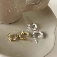 LATS New Fashion Trend Unique Design Elegant Exquisite Irregular C Shape Earrings Female Jewelry Party Premium Gift Wholesale - Image 3