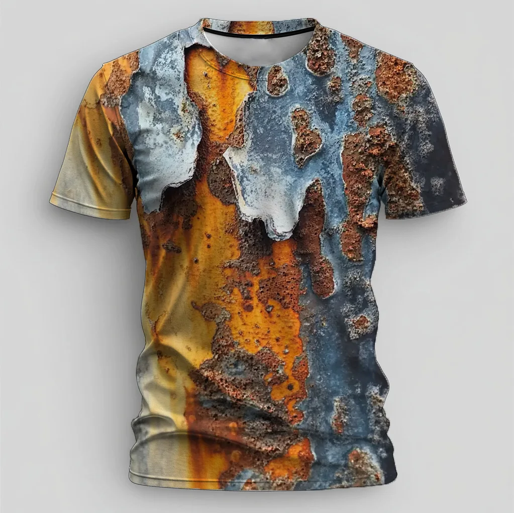 Mens Casual Retro Short Sleeve T Shirt