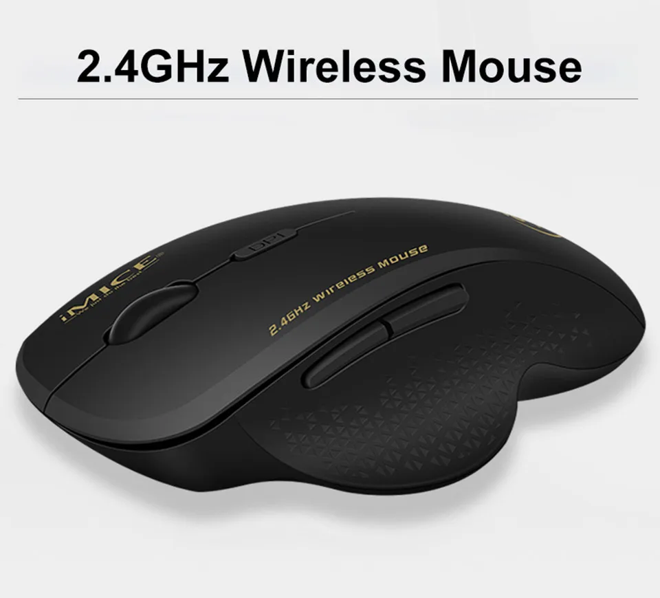 sem Fio Rato do Computador Rato Ergonômico Jogo de Rato 1600 Dpi Usb Óptico Mause Gamer pc Ratos Wirelesss para Computador Portátil 2.4g - Imagem 5