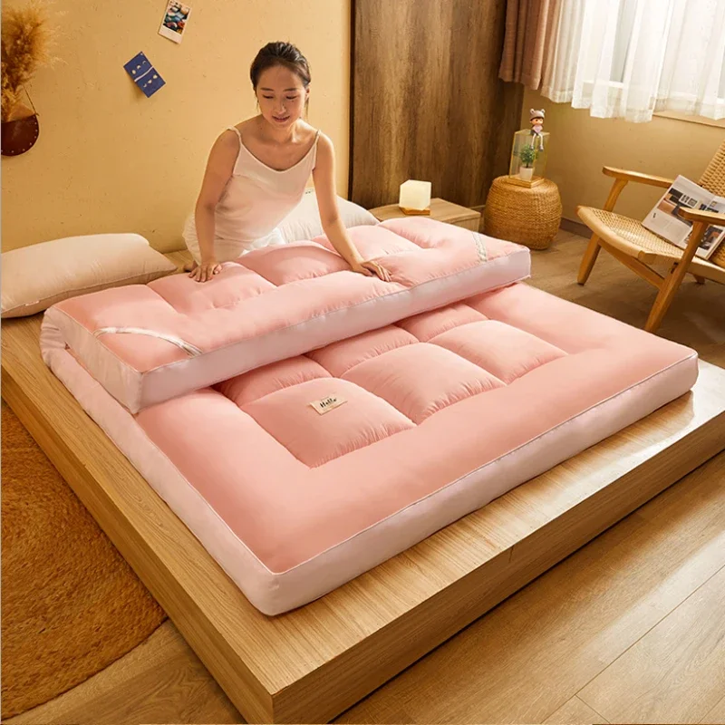 Mattress Topper Tatami Mattress Soft Comfortable Fold Single Double Tatami Mattress Adults Bedroom Thick 10cm Topper Tatami Mattress Twin Queen King Size Mats mattress topper tatami mattress