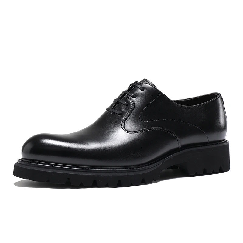 Men's Shoes Work Wear Laces Style Leather Make Oxford Size 45 Marriage High-end
