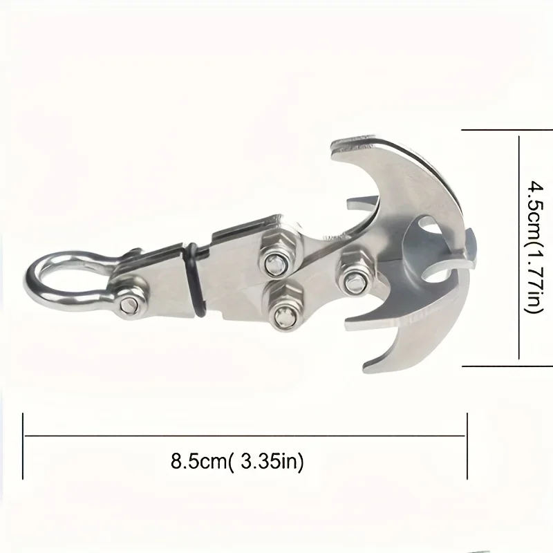 Folding Grappling Hook Stainless Steel Durable Deployment Versatility in Outdoor Adventures Emergency Tool for Hiking