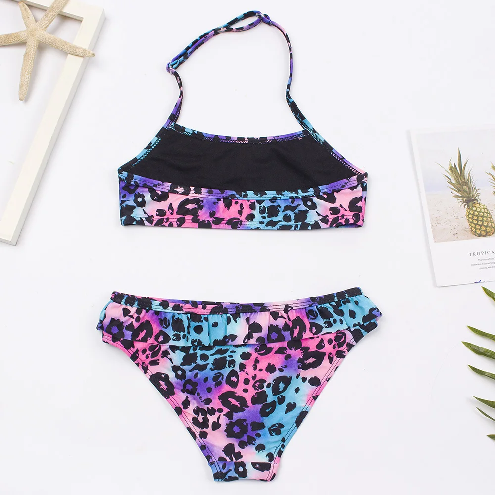 2026 Children's Swimwear Two Piece Butterfly Swimsuit For Girls Halter Summer Bikini Sets Kids Swimsuits Lovely Swimming Suit - 2