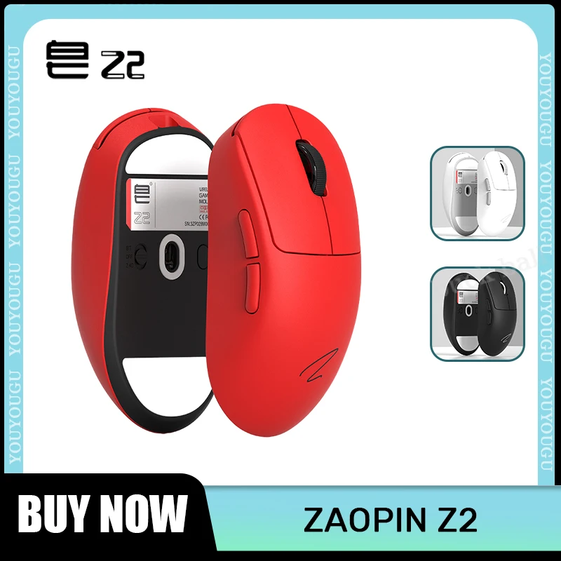 Zaopin z2 Gaming-Maus 4k Wireless 3-Modus paw3395 6 Gang dpi 65g 