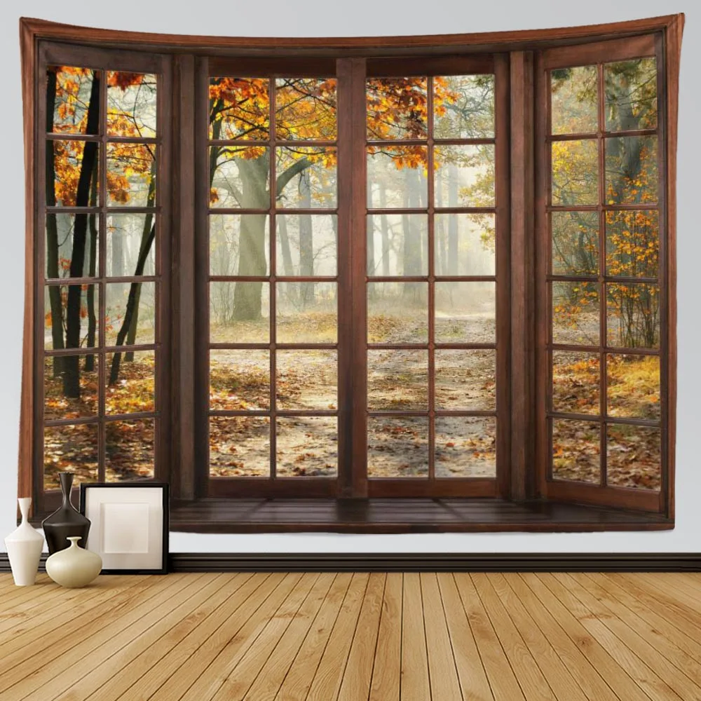 Window Scenery Decoration Tapestry Hippie Wall Bohemian Style Bedroom Dormitory