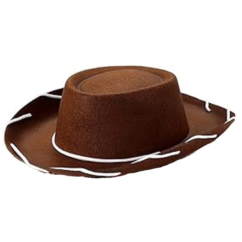 Chapeau Cowboy Enfant – Daim Synthétique – Tour De Tête 54 Cm – Pour Déguisement Halloween Ou Fête Thème