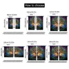 2pcs, spring summer Curtains Stained Glass Tree of Life Yarn Curtains 100% Polyester Room Decor for Room, Kitchen, Study, 4