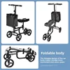 Elderly Four-wheeled Walker, Ankle Injury Walker, Elderly Foldable Scooter, Adjustable Knee Crutch Cart with Wheels 2