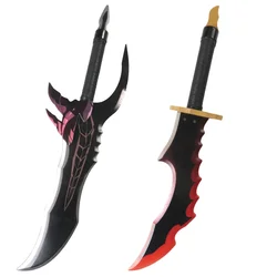 Solo Leveling Inspired Kanata Sword Wooden Cosplay Prop - Japanese Katana Samurai Sabre Toy Gift (Set - A - B - 2pcs)