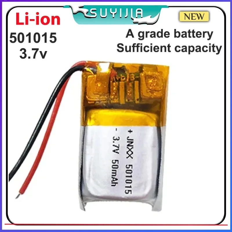 

501015 3.7V Rechargeable 50mAh Lithium Polymer Battery for Remote Controls Mobile Emergency Power Supplies POS Machines MP3 MP4