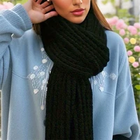 New Design Thick Knitted Scarf for Women Fashion Winter Warm Cashmere Scarves Neckercheif Lady Korean Style Neck Tie Bandana 3