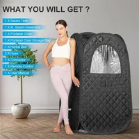 Full Size Steam Sauna Set Large Space Home Spa With 4L Steamer 4L 1600W  for Relaxation Detox 2