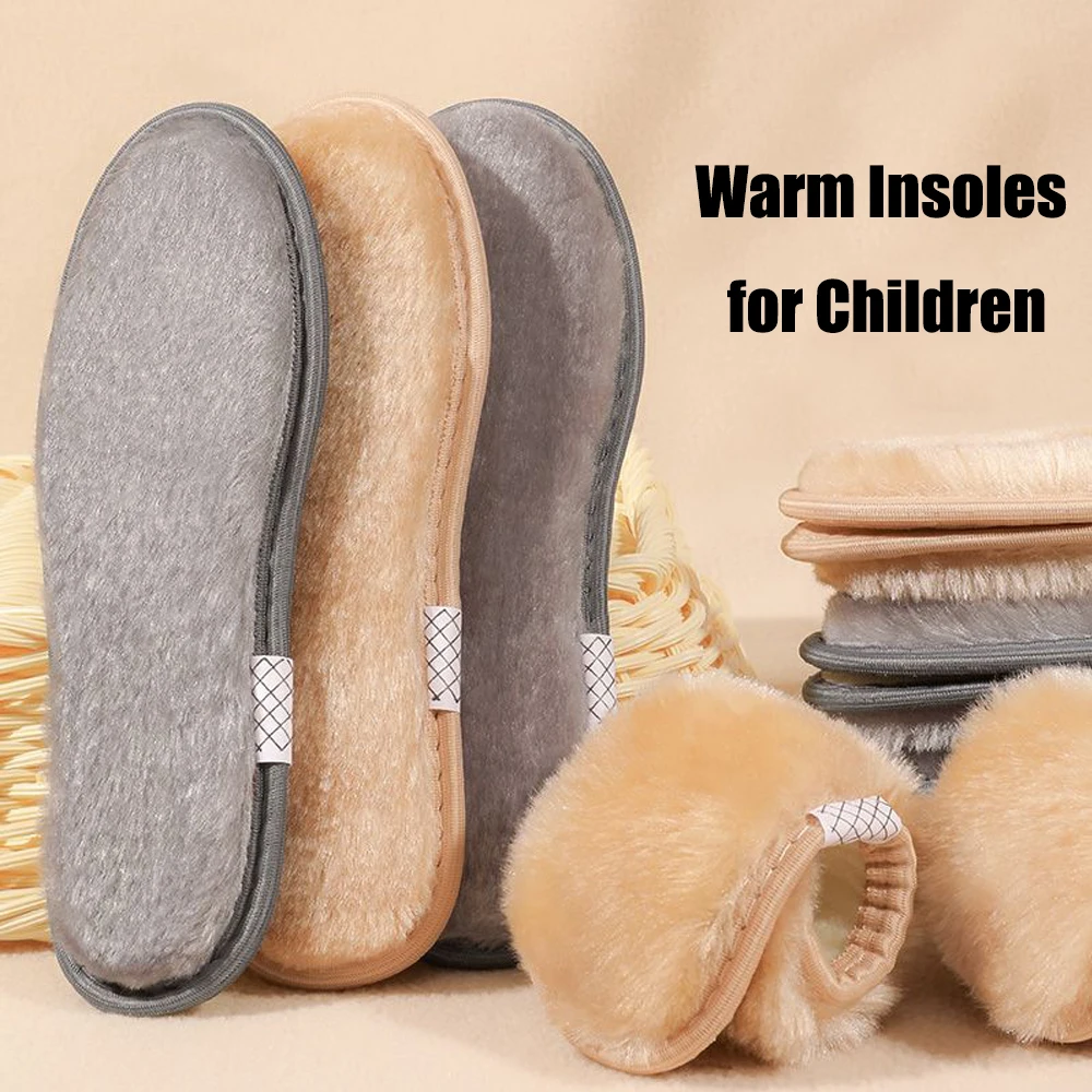 

Warm Insoles for Children Winter Shoes Inner Sole Feet Warm Thermal Insoles for Kids Sneakers Thicken Fluff Heated Shoe Pads