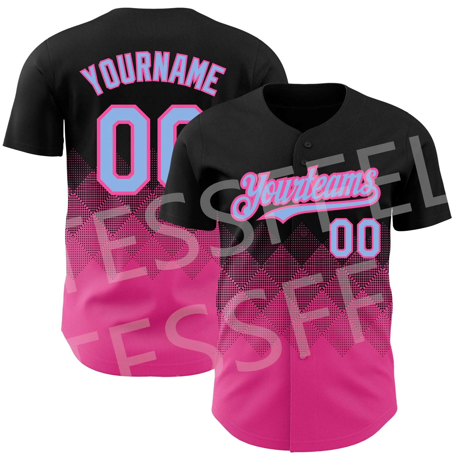 

NewFashion Vintage Custom Name Number Player Colorful 3DPrint Summer Harajuku Streetwear Baseball Shirts Jersey Short Sleeves X4