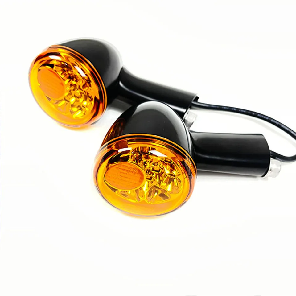 

Retro Motorcycle LED Turn Signal Lights Indicator Amber Lens Brake Stop Lamp for Harley Sportster XL883 XL1200 1992-2021