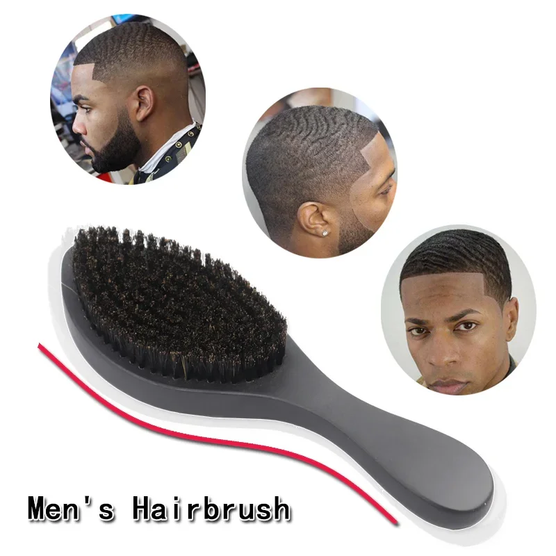 1piece men&lsquo;s curly hair styling comb beard comb beech texture massage wave anti knot For real wigs hair comb hair styling tool hair styling comb