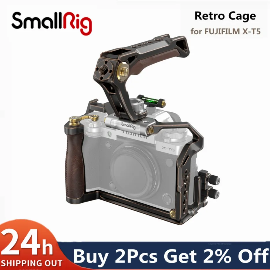 Kit Gabbia Portatile Per Fotocamera Smallrig Retro Cage Rig Per Fujifilm X-T5 X-T5 Con Scarpa Fredda 3870 3872