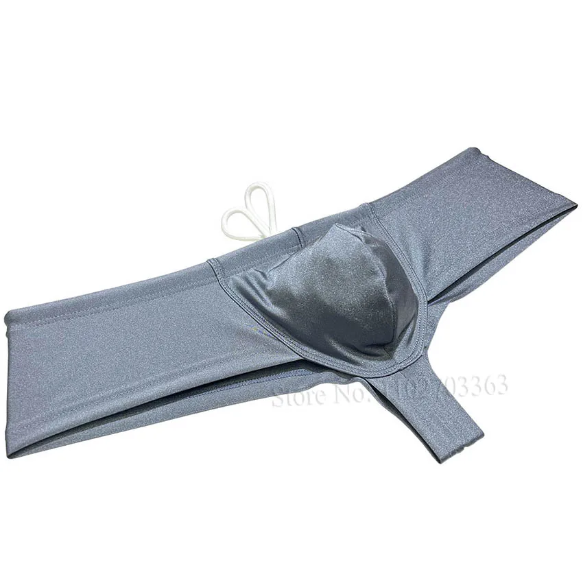 Men's Swim Trunks Briefs Adjustable Drawstring Beachwear Swimming Boxers Bikini Quick-drying Underwear