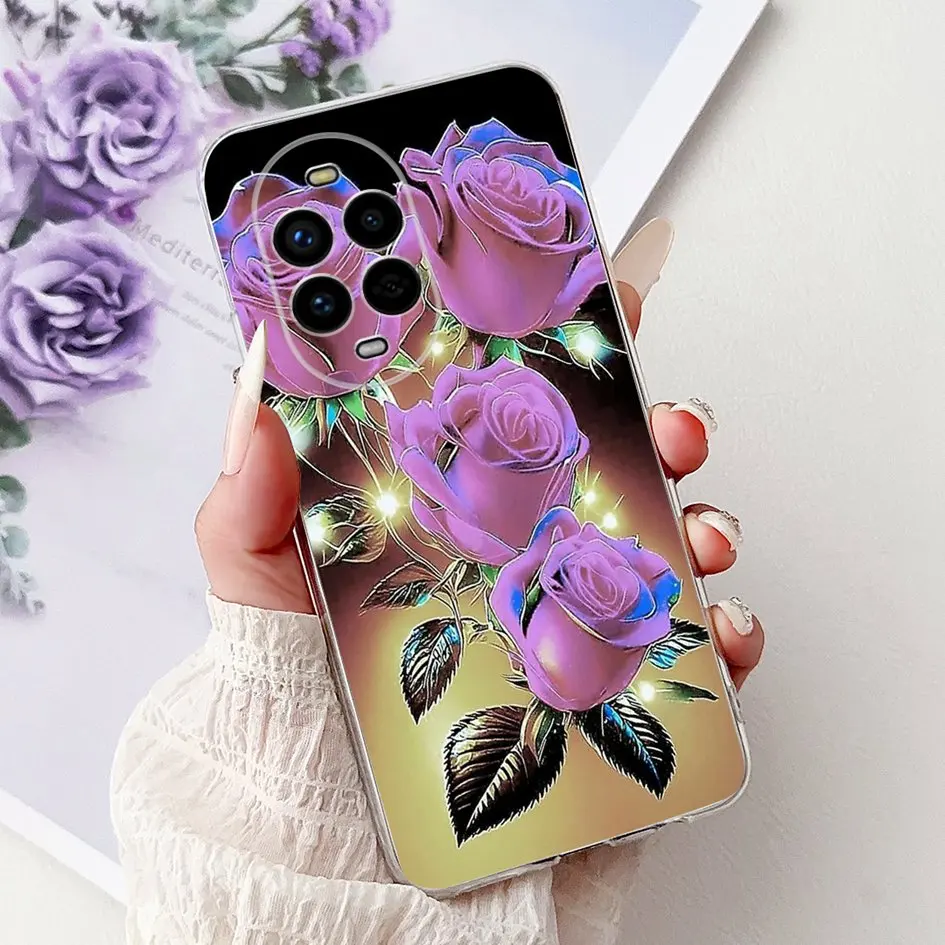 Floral Butterfly Soft Silicone Phone Case - Clear Protective Cover