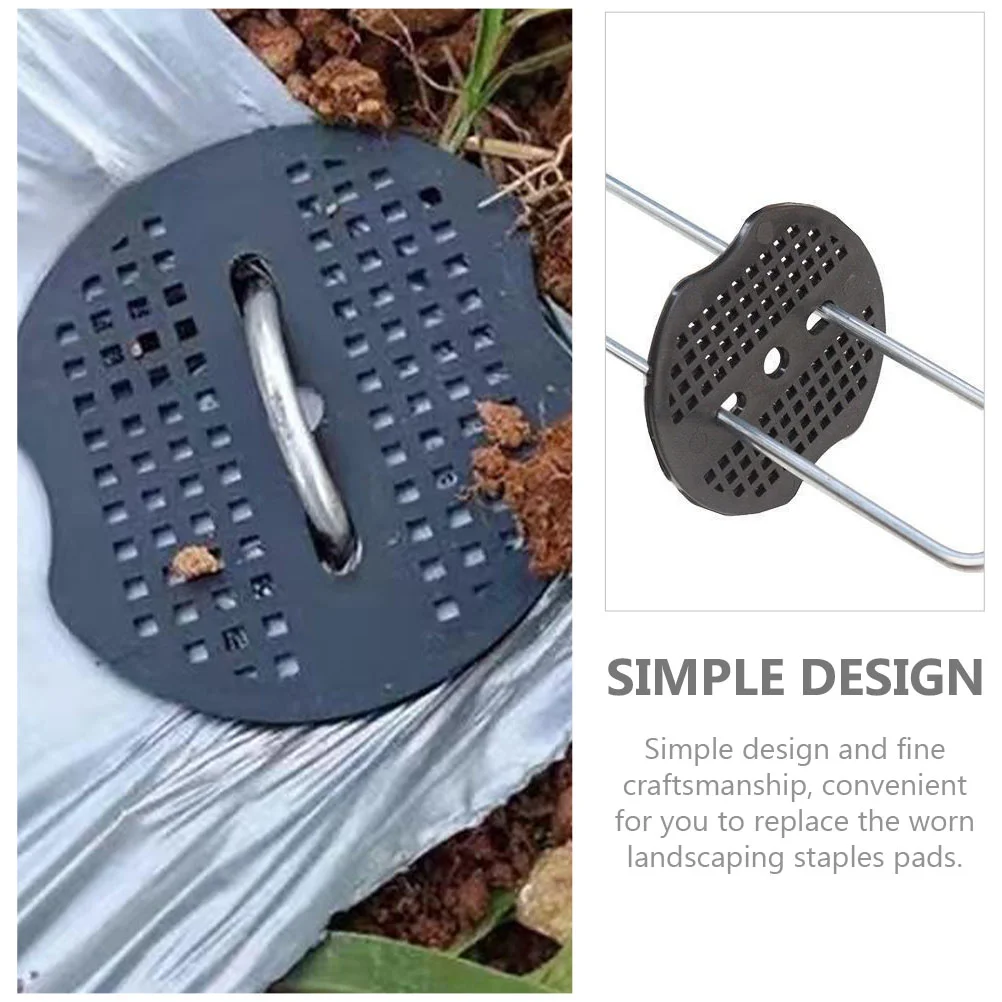 40Pcs Black Garden Staples Gasket Landscape Fabric Anchors Grass Pad Ground Growing Tents Barrier Control Gardening Gasket