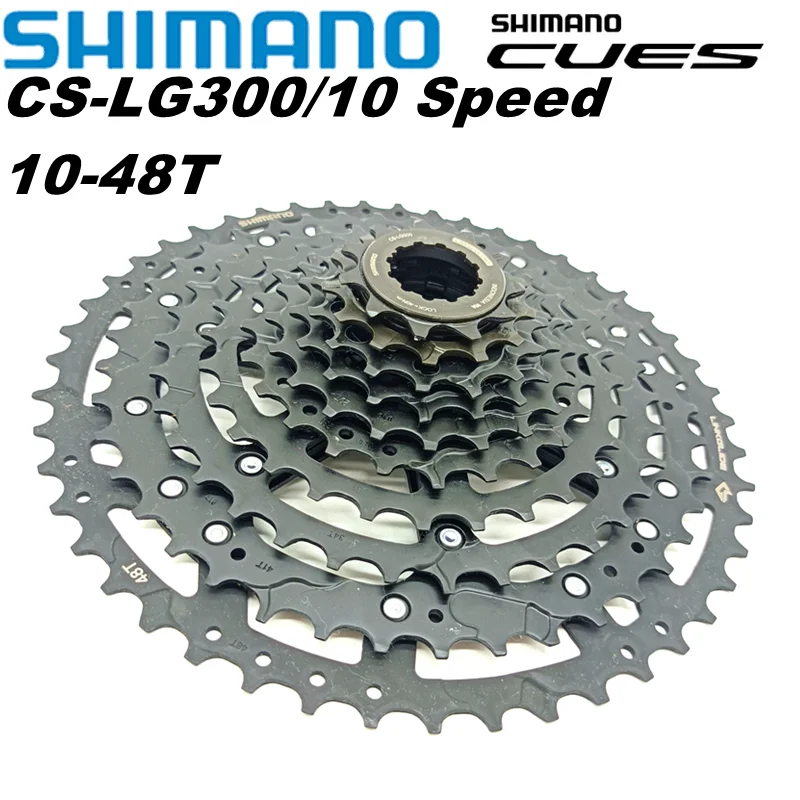 Shimano Cues 10 Velocità Cassetta Pignone Lg300 11-48T Nero Ruota Libera Linkglide Tipo Volano Parti Di Biciclette Originali