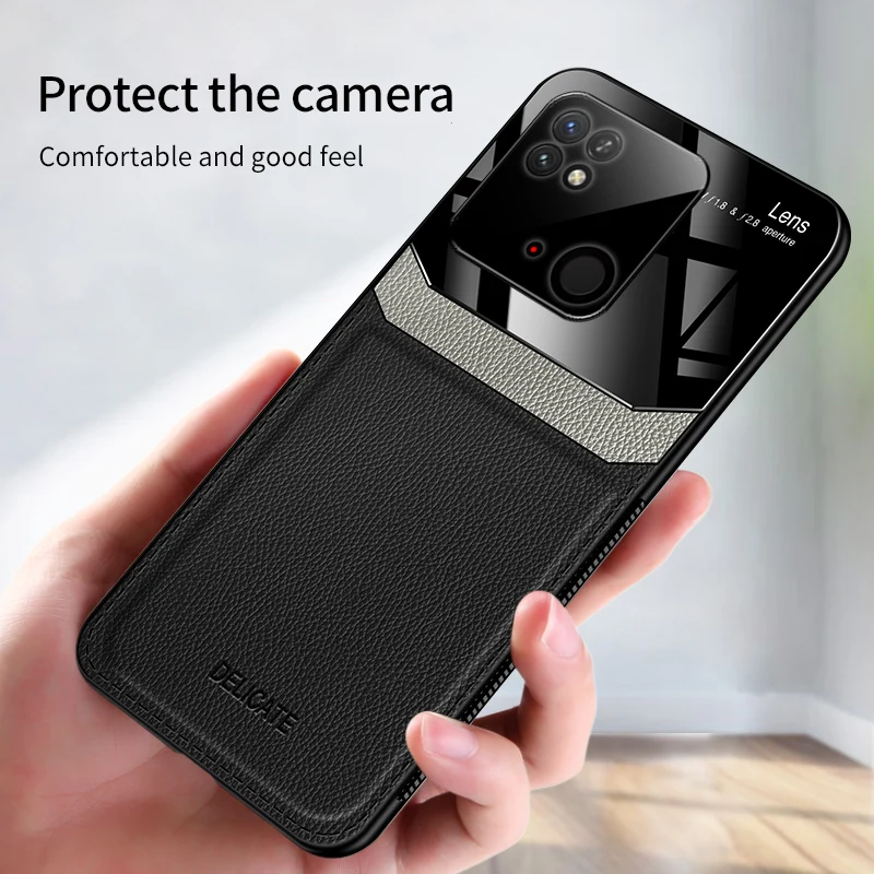 Полузеркальный чехол для Xiaomi Redmi 10C мягкий из ТПУ с рисунком 10 C противоударный