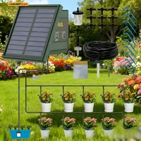 1pc DIY Solar-Powered Automatic Drip Irrigation System for Raised Beds Greenhouses Vegetable Gardens Balcony Hanging Plants 5