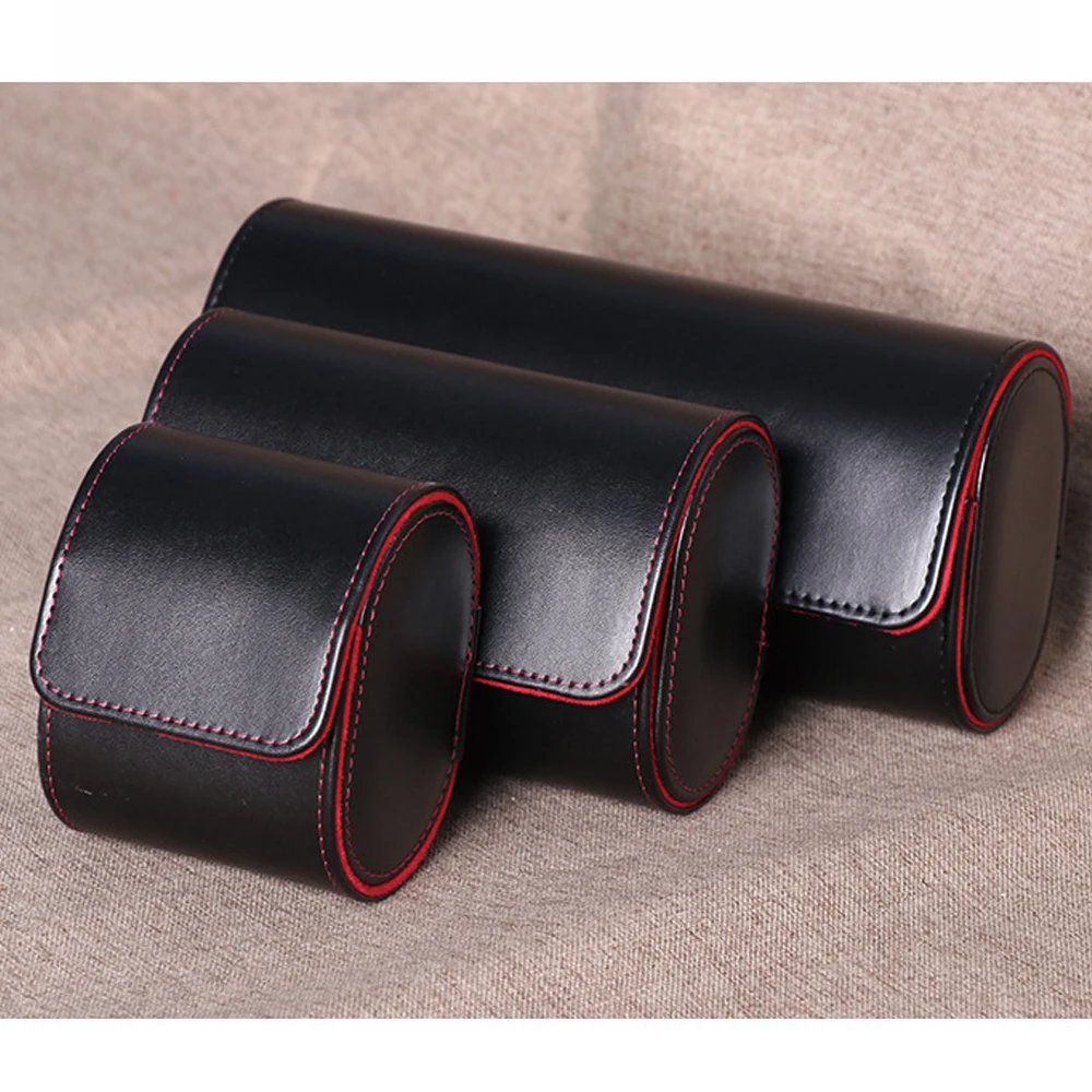 Premium PU Leather Soft Fabric Pouch 3/2/1 Slots Portable Travel Universal Watch Storage Box Organizer_voghion.com