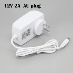 Universal White AC to DC 12V 2A Power Adapter with Switch Converter Charger (AU plug)