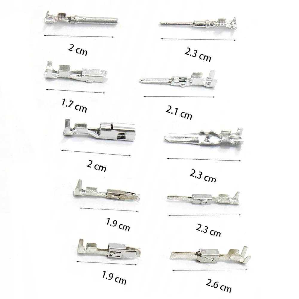 Crimp Terminal Car pin Connector 1/1.5/1.8/2.2/2.8/3.5mm Electrical Non-Insulated Plug Male Female Pins Removal & Pliers 1168pcs