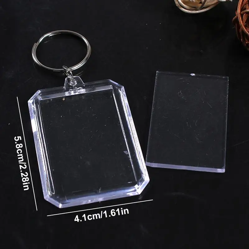 Acrylic Keychain Photo Holder Acrylic Keychain Photo Holder Photo Frame Keyring Clear Picture Keychains Suit For Artwork 4