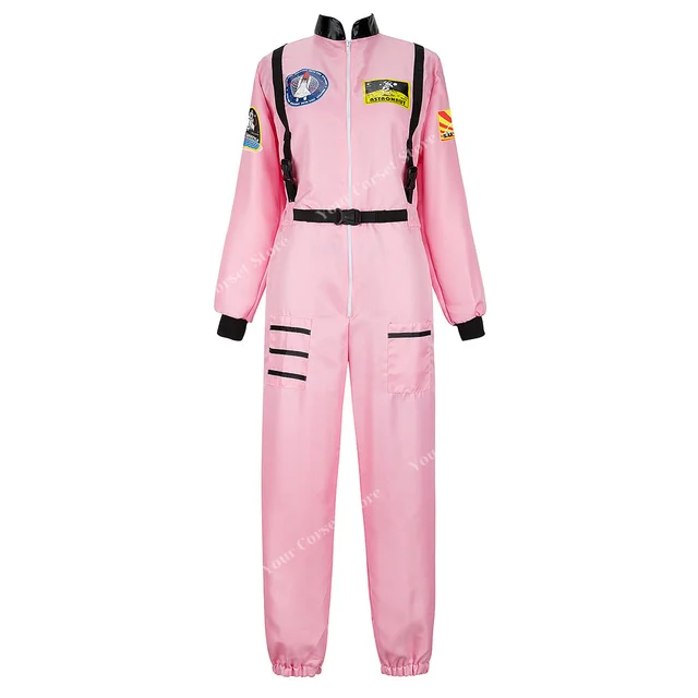 Women’s Astronaut Costume Adult Space Suit Costume for Women Pink