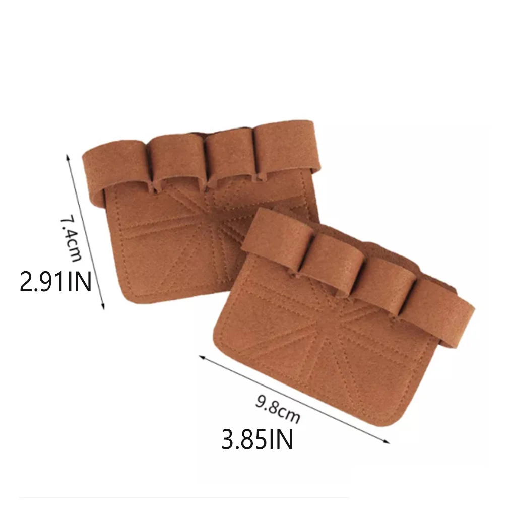 2 Pieces Leather Weight Lifting Gloves Workout Grips Training Green