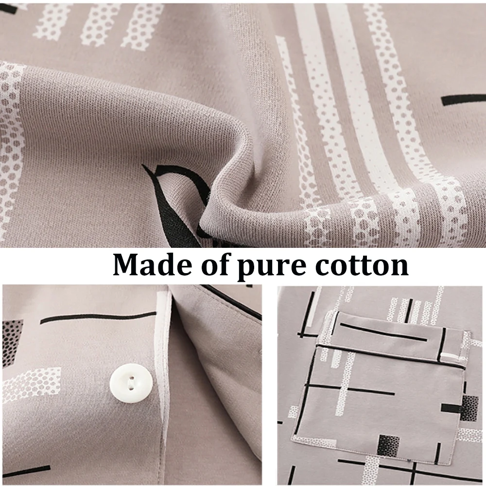 Spring Autumn 4XL Loose Sleepwear Pajamas for Men Trendy Plaid Pyjamas Sets Casual Comfort Sleeping Clothes Male Print Pajamas