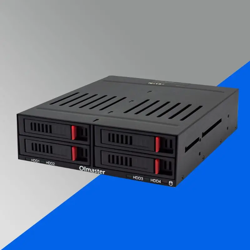 Polegada Slots Rack Interno Hard Drive Hdd Ssd Mobile Enclosure Cover com Led Indicador Capacidade Expansão He2006 4×2.5