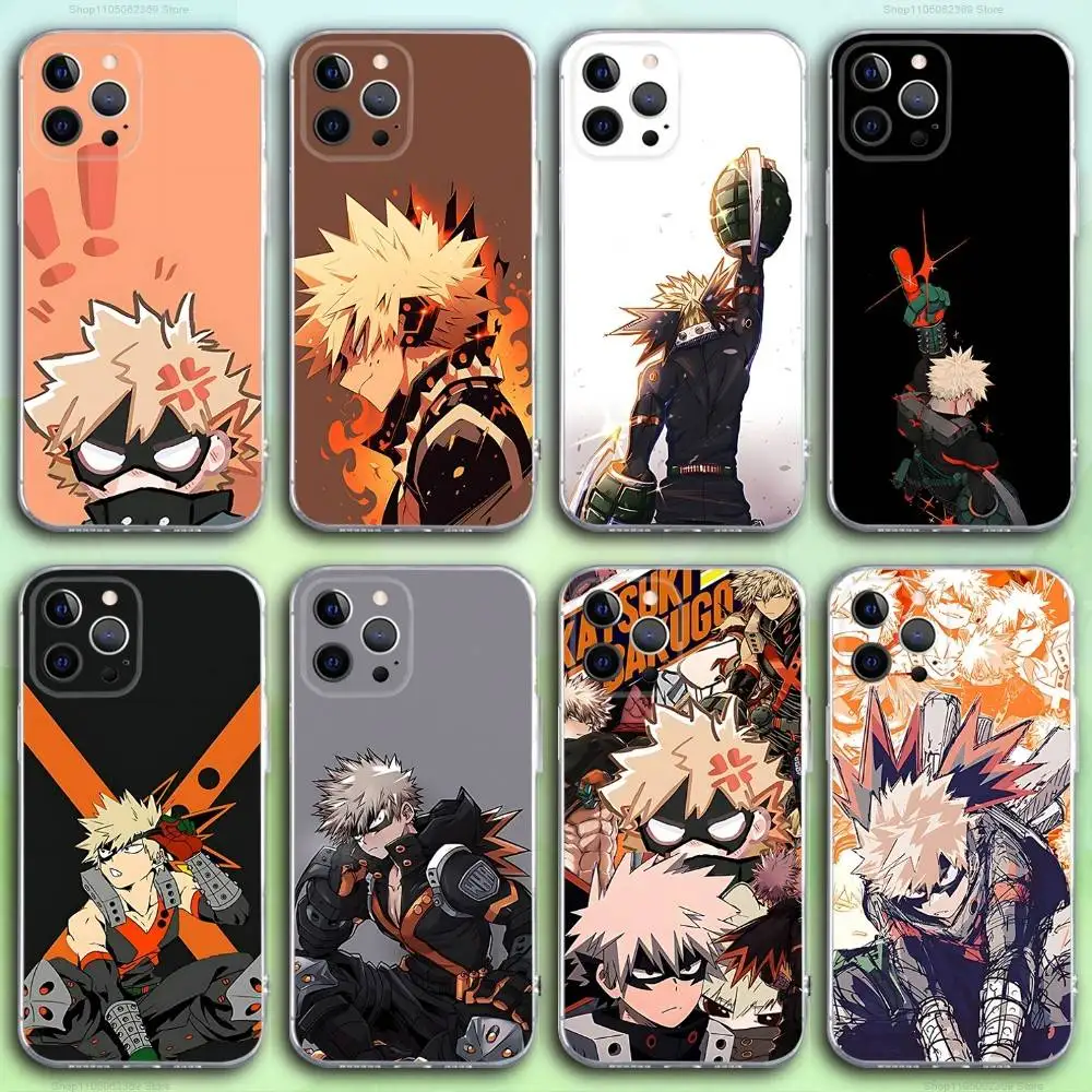 Katsuki Bakugo Hero-Themed Transparent Soft Phone Case