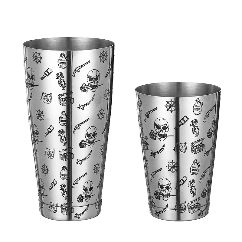 TIN On TIN Shaker Boston In Acciaio Inox – 800/500 Ml Con Incisione, Edizione Limitata Numerata, Per Cocktail Professionali