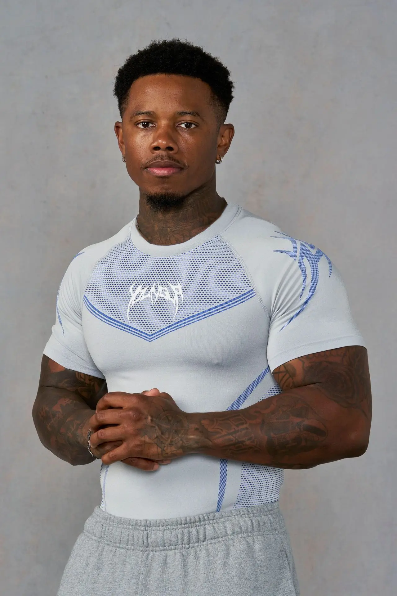 Men's Quick Dry Compression Athletic Tee - Breathable Muscle Fit Workout Shirt