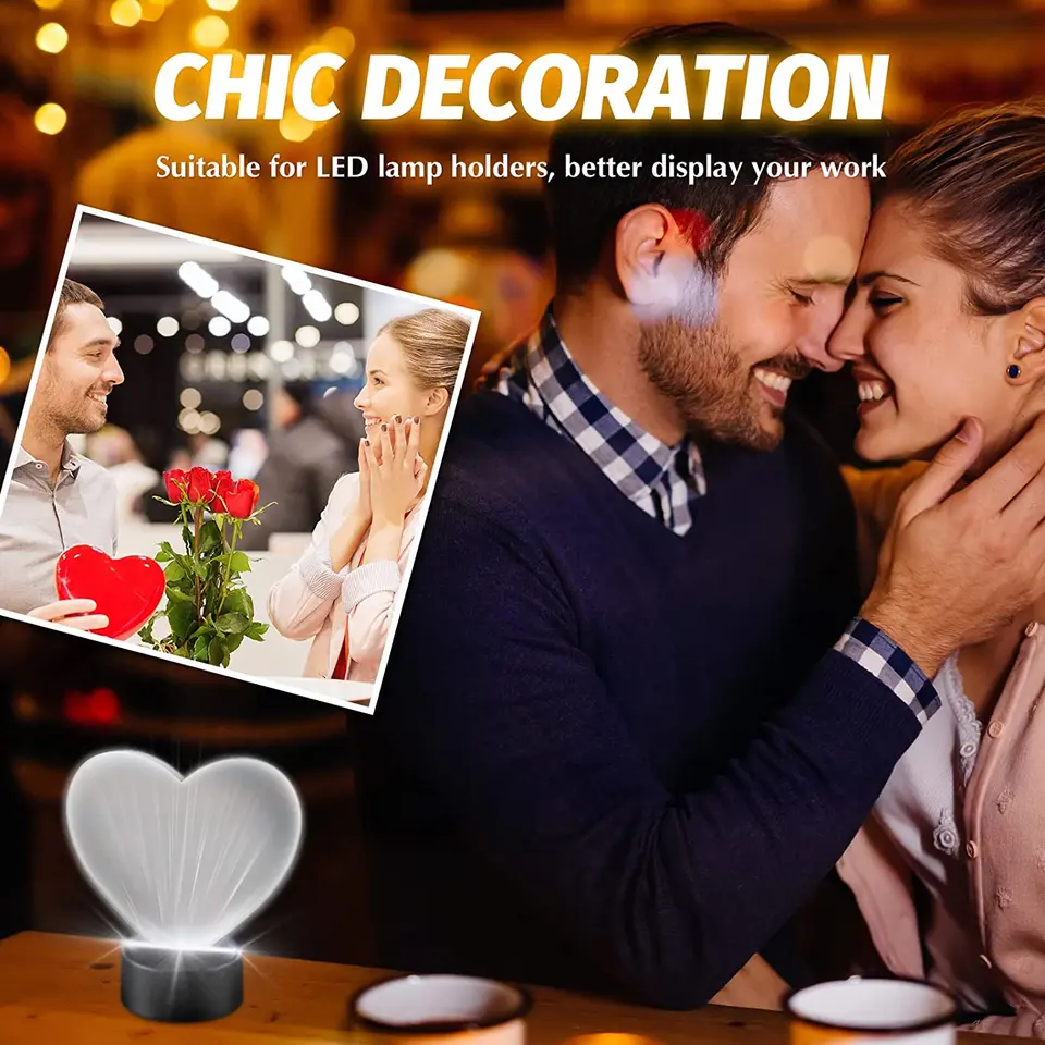 Ticeed Pannelli In Acrilico Trasparente, 12 Pezzi Base A Led Per - 11
